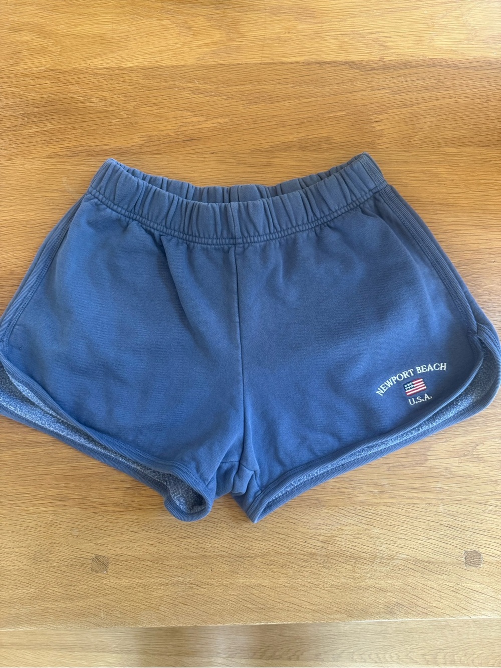 Brandy Melville Newport Beach Navy Blue Fleece Shorts - Picture 2 of 5